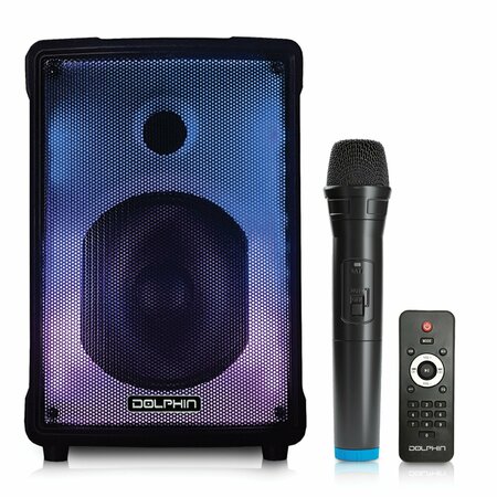 DOLPHIN AUDIO Portable 40-Watt-Continous-Power Bluetooth Speaker with Lights and Microphone KP-80